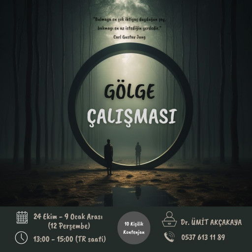 GÖLGE ÇALIŞMASI - ONLINE PERŞEMBE GÜNDÜZ GRUBU (WEBINAR)