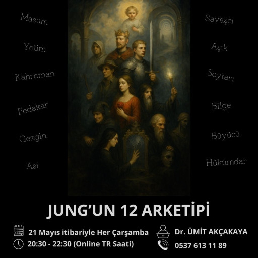 JUNG'UN 12 ARKETİPİ (ONLINE ATÖLYE)