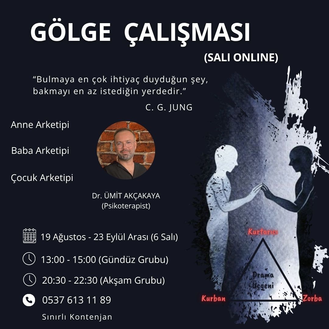 GÖLGE ÇALIŞMASI - SALI ONLINE (GÜNDÜZ ve AKŞAM GRUPLARI)
