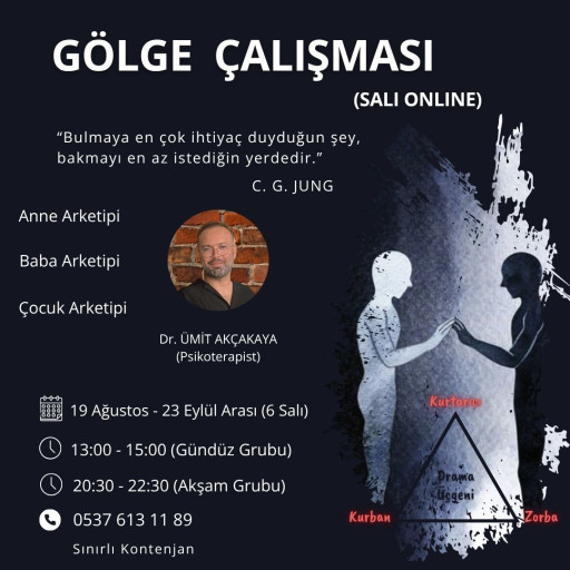 GÖLGE ÇALIŞMASI - SALI ONLINE (GÜNDÜZ ve AKŞAM GRUPLARI)