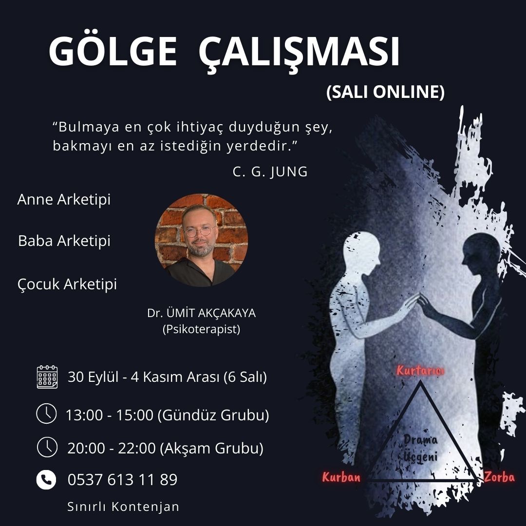 GÖLGE ÇALIŞMASI - SALI ONLINE (GÜNDÜZ ve AKŞAM GRUPLARI)